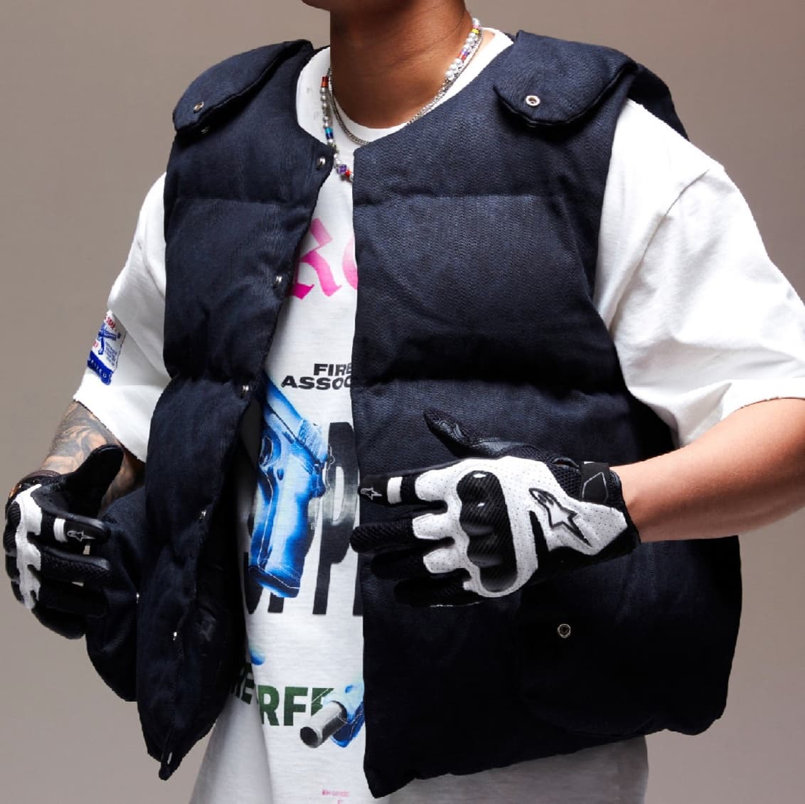 メンズダウン スポーティーストリートベスト