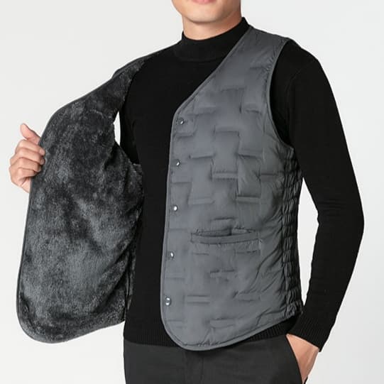 メンズダウン 軽量キルティング暖房ベスト
