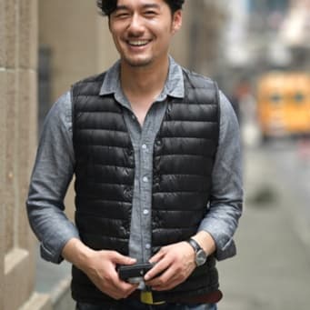 メンズダウン 軽量薄型ダウンベスト