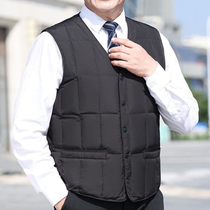 メンズダウン 軽量キルティング紳士用ベスト