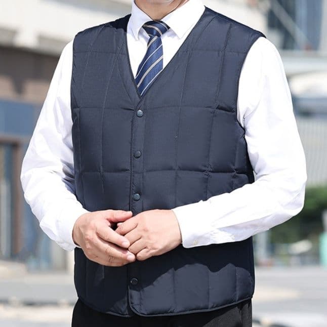 メンズダウン 軽量キルティング紳士用ベスト