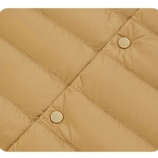 メンズダウン　軽量襟なしダウンベスト