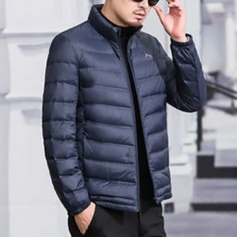メンズダウン 軽量高機能スタンドカラーダウンジャケット