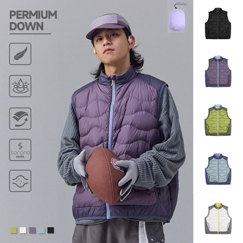 メンズダウン 【2025新作】男女兼用ダウンベスト 防寒軽量 街系ファッション 全5色展開
