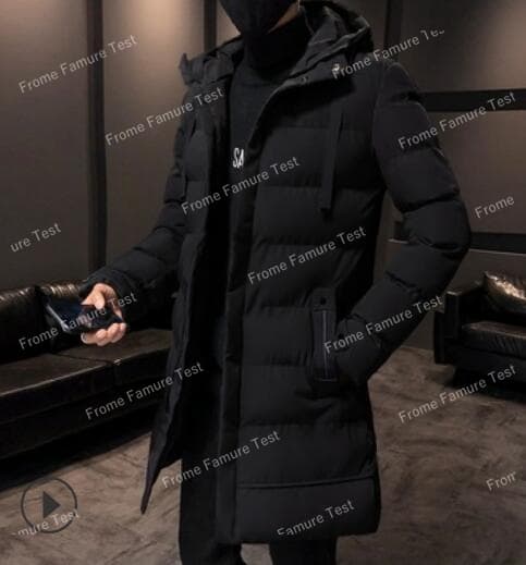 メンズダウン 【2025冬新作】 厚手 綿入り ロングコート 防寒に最適
