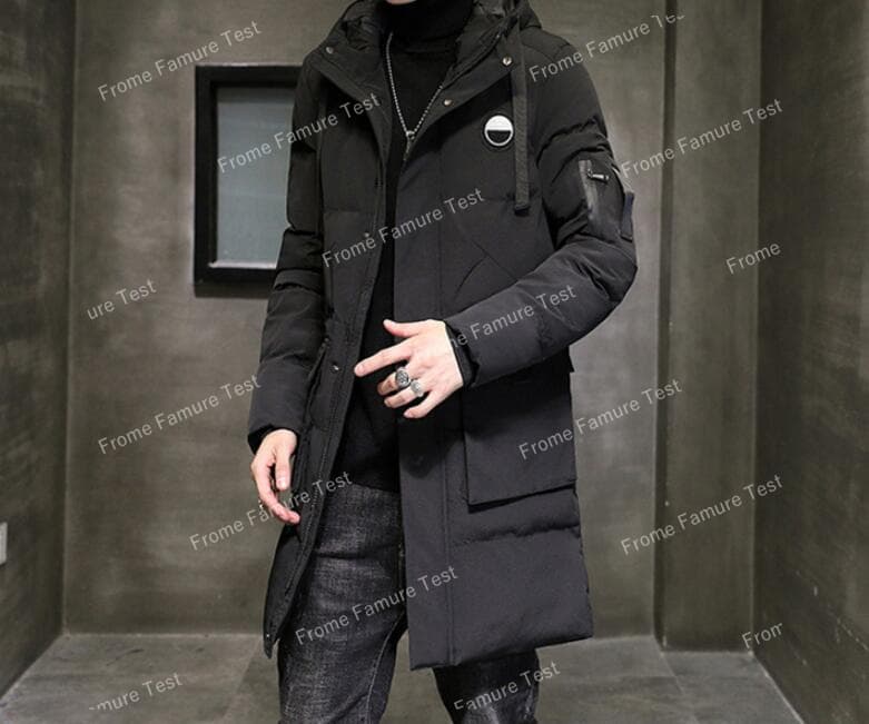 メンズダウン 【2025新作】 ロング丈 厚手 綿入り 暖かい防寒コート