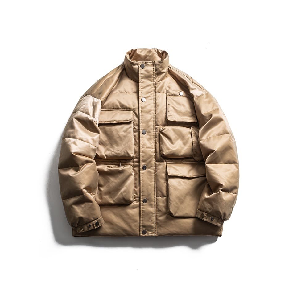 メンズダウン 【新作入荷】日本風レトロ メンズ中綿ブルゾン 厚手 保温 防寒ジャケット 立ち襟デザイン