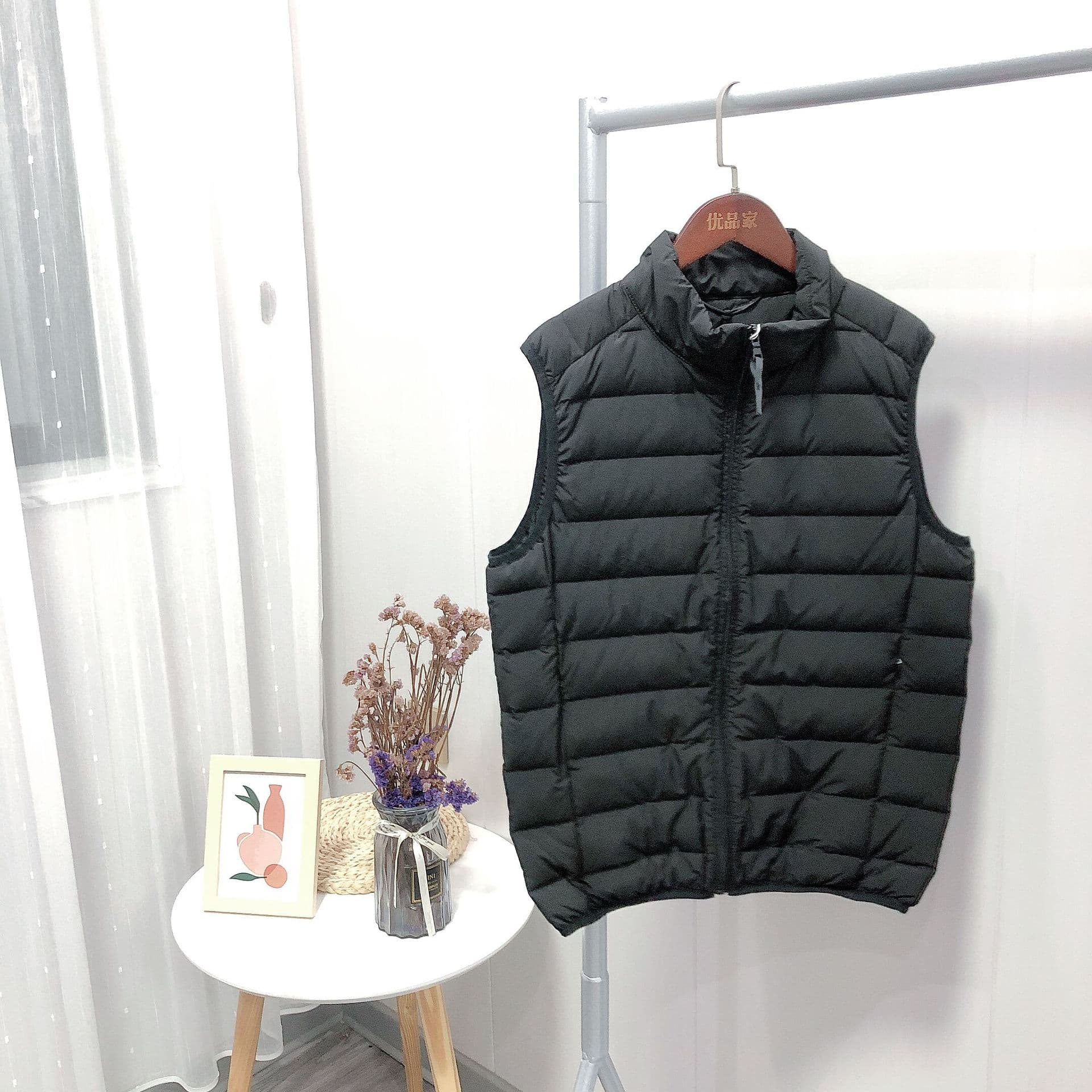メンズダウン 軽量暖かい中綿ベスト